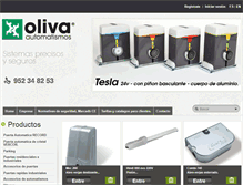 Tablet Screenshot of olivaautomatismos.com
